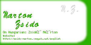 marton zsido business card